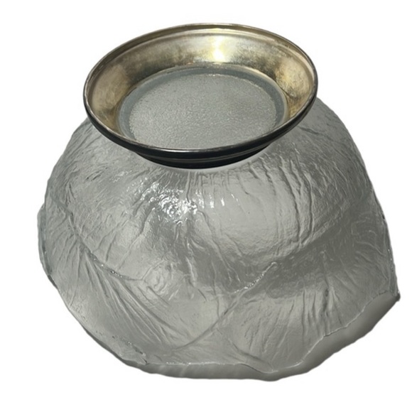 Amazon.com | Godinger 8.5 Godinger Crystal leaf salad bowl